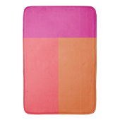 Hete roze en Oranje kleurenblokken Badmat (Voorkant Verticaal)