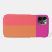 Hete roze en Oranje kleurenblokken Case-Mate iPhone Case (Achterkant (horizontaal))