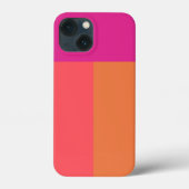Hete roze en Oranje kleurenblokken Case-Mate iPhone Case (Achterkant)