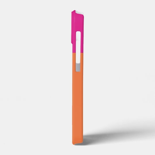 Hete roze en Oranje kleurenblokken Case-Mate iPhone Case (Achterkant / Links)