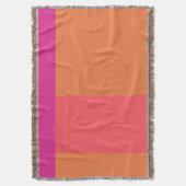Hete roze en Oranje kleurenblokken Deken (Voorkant Verticaal)