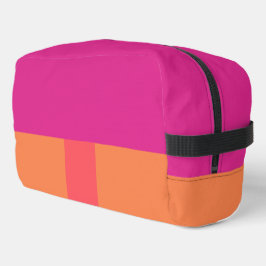 Hete roze en Oranje kleurenblokken Toilettasje