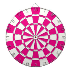 Hete Roze en Wit Dartbord