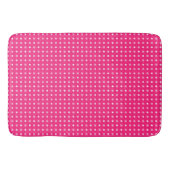 Hete roze en witte stippen badmat (Voorkant)