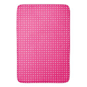 Hete roze en witte stippen badmat (Voorkant Verticaal)