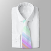 Hete roze en witte strips stropdas (Gebonden)