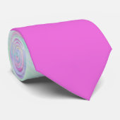Hete roze en witte strips stropdas (Opgerold)