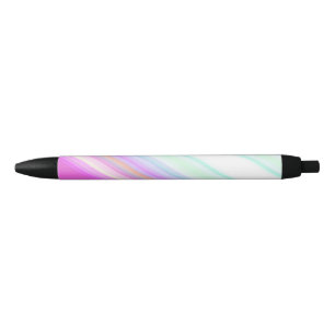 Hete roze en witte strips zwarte inkt pen