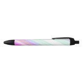 Hete roze en witte strips zwarte inkt pen (Bovenkant)