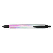 Hete roze en witte strips zwarte inkt pen (Achterkant)