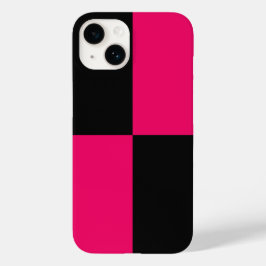 Hete Roze en Zwarte Kleurenblokken Case-Mate iPhone 14 Hoesje