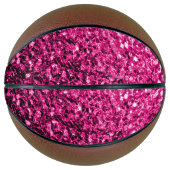 Hete roze faux glitter schittert bling basketbal (Voorkant)