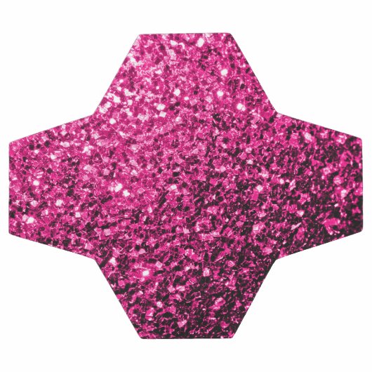 Hete roze faux glitter schittert bling voetbal (Enkel)