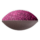 Hete roze faux glitter sparkle Monogram naam American Football (Gedraaid 90)