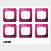 Hete roze faux glitter sparkles Gift Label Sticker (Vel)