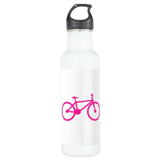 Hete Roze Fiets; fiets Waterfles (Voorkant)