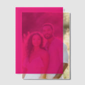 Hete Roze fuchsia vellum papieren Uitnodigingen (Offset (Koppel))