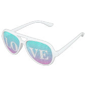 hete roze Fuschia turquoise ombre bruiloft gunst Aviator Zonnebril (Gekanteld)
