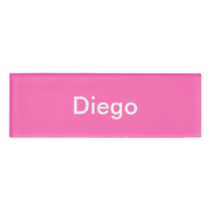 Hete Roze Gepersonaliseerde Sjabloon Naambadge