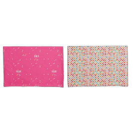 Hete roze + geruite Kussenslopen