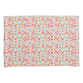 Hete roze + geruite Kussenslopen (Voorkant-Rechts)