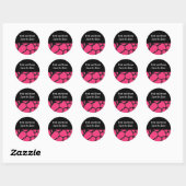 Hete Roze Giraffe Patroon Bewaar de Datum Ronde Sticker (Vel)