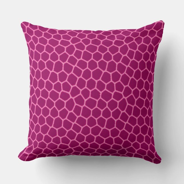 hete roze giraffe print kussensloop kussen (Voorkant)