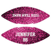 Hete roze glitter sprankelt Jouw naam Team American Football (Panelen)