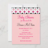 Hete roze, grijze, lichtroze en zwarte poolpunten kaart (Achterkant)