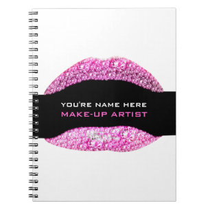 Hete Roze Grimeur 80 van Bling van de Diamant Notitieboek