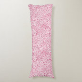 Hete Roze Harten Splatter Verf, Gespikkeld Lichaamskussen (Voorkant Verticaal)