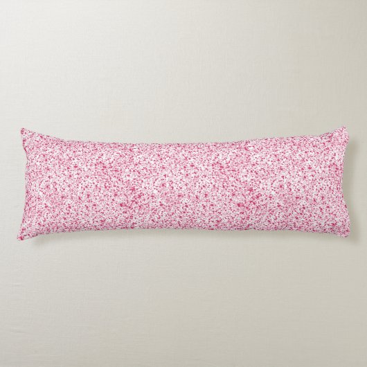 Hete Roze Harten Splatter Verf, Gespikkeld Lichaamskussen (Voorkant)