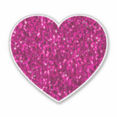 Hete roze hartritmeffels sticker (Voorkant)