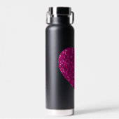 Hete roze hartritmeffels waterfles (Voorkant)
