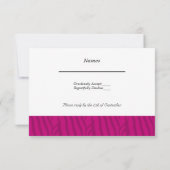 Hete Roze Huwelijks RSVP Kaartje (Achterkant)