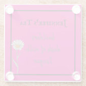 Hete Roze Koffie of Thee voorkeuren Aanpassen Glazen Onderzetter (Achterkant)