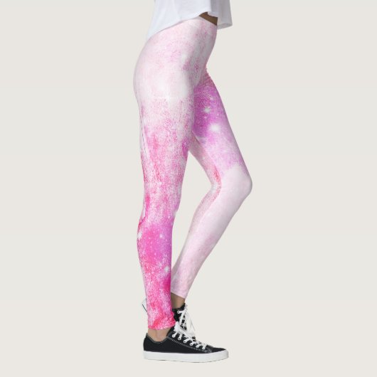Hete roze Leggings | Space Galaxy Theme Tights (Rechts)