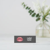 Hete roze lippen | Charcoal Make-up Visitekaartje (Staand voorkant)