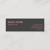 Hete roze lippen | Charcoal Make-up Visitekaartje (Achterkant)