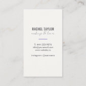 Hete roze lippen | Paarse make-up Visitekaartje (Achterkant)