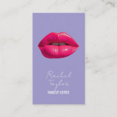 Hete roze lippen | Paarse make-up Visitekaartje (Voorkant)