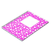 HETE ROZE MET WITTE VALENTIJN LIEFDE HARTEN NOTITIEBOEK (Linkerzijde)