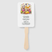 Hete-roze Mexicaanse Fiesta Tequila Huwelijksprogr Handwaaier (Voorkant)