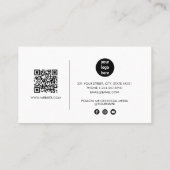 Hete Roze Nagels Drip Nail Art Manicure QR Code Visitekaartje (Achterkant)