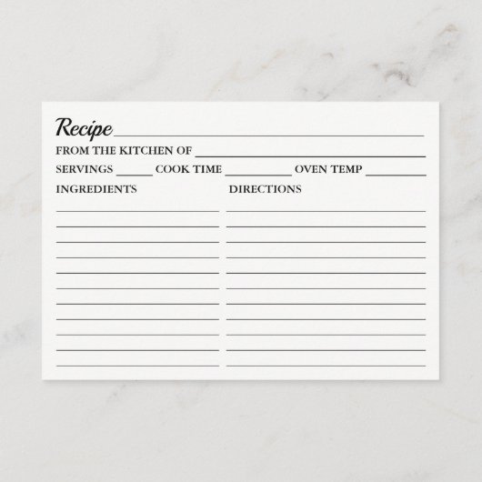 Hete Roze Orchideeën op Monstera Recept Kaart (Achterkant)