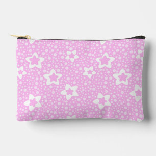 Hete roze retro polka stippen met bloemmotief etui