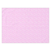 Hete roze retro polka stippen met bloemmotief tafelkleed (Voorkant (Horizontaal))