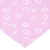 Hete roze retro polka stippen met bloemmotief tafelkleed (Gekanteld)