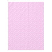 Hete roze retro polka stippen met bloemmotief tafelkleed (Voorkant)
