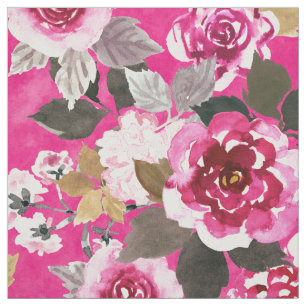 Hete roze Roos op grote schaal in LOVE Stof